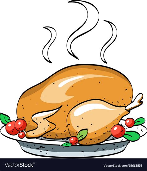 cartoon picture of cooked turkey